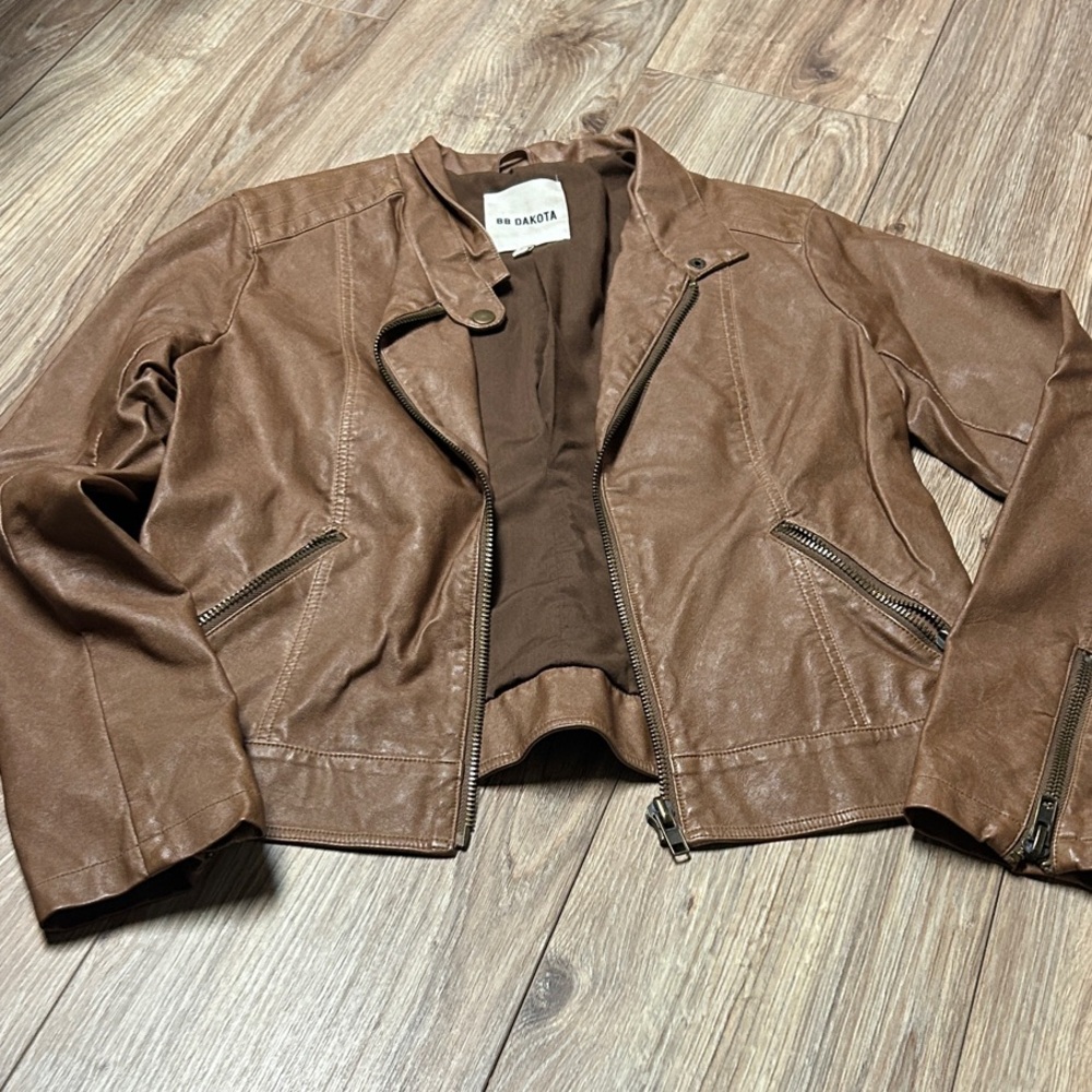 BB Dakota Tan Leather Jacket